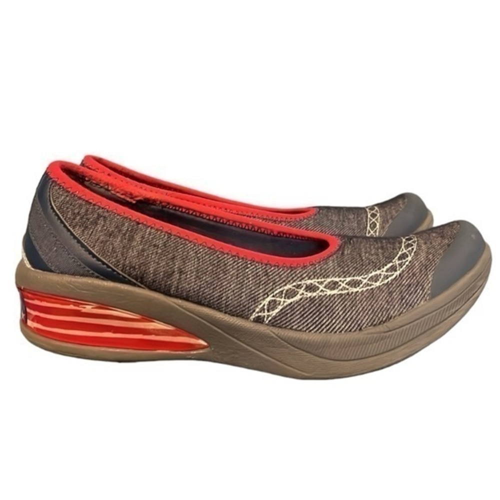 Natural Sport Comfort Shoes Casual Ladies Slip On Flexible Pull On Blue Size 7.5